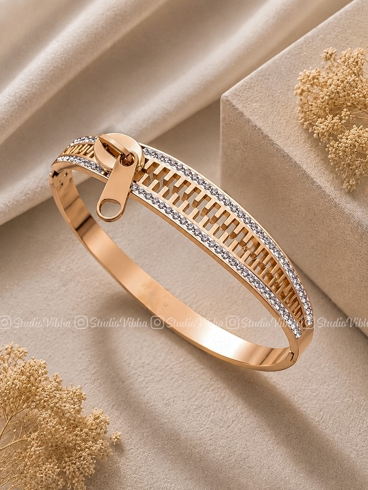 Rosé Zipper - SS Bracelet