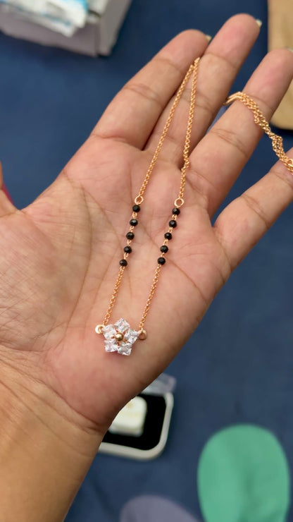 Lilly ~ Mangalsutra black beads chain