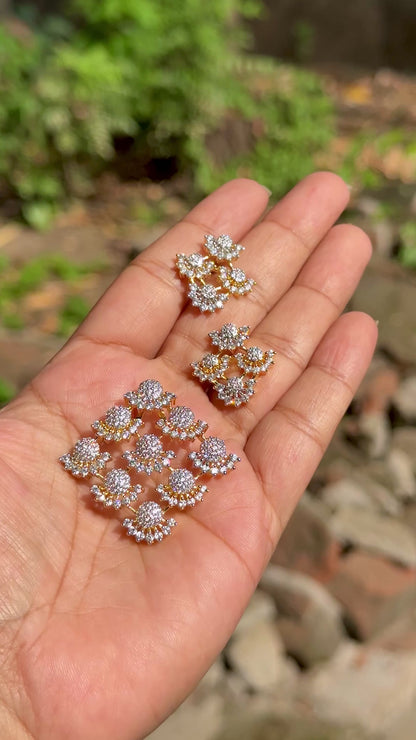 Adukku Visiri ~ Rangoli Diamond replica AD Pendant set
