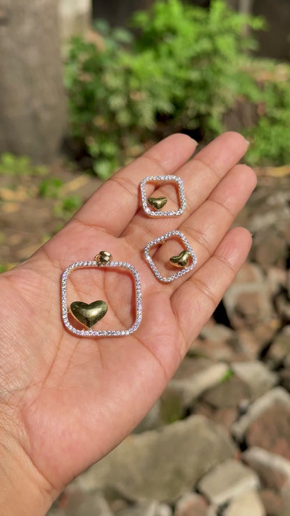 Idhayam ~ Diamond replica AD Pendant set