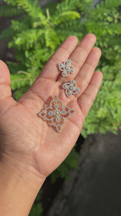 Chaturanga Kolam ~ Traditional AD Kolam pendant set