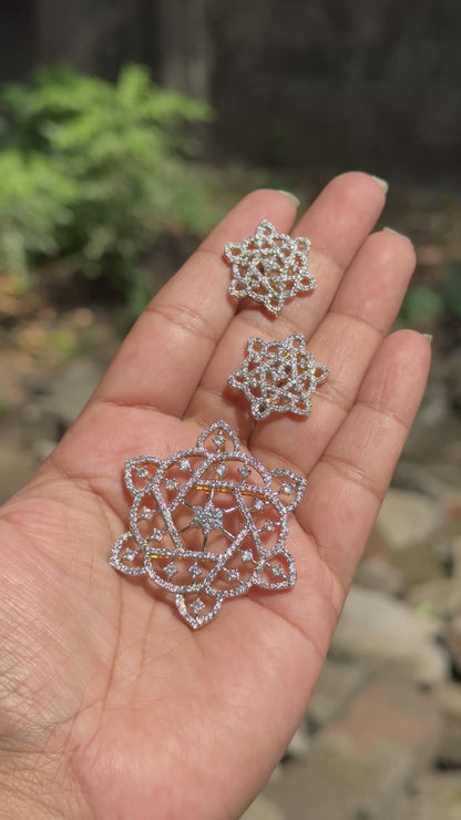 Malar Vinyasam Kolam ~ Traditional AD Kolam pendant set