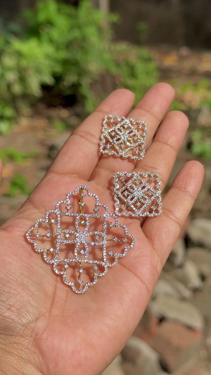 Kattam Jali ~ Traditional Kolam AD Pendant set