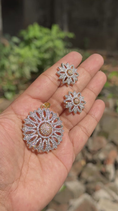 Daliya ~ Rangoli AD Pendant Neckset