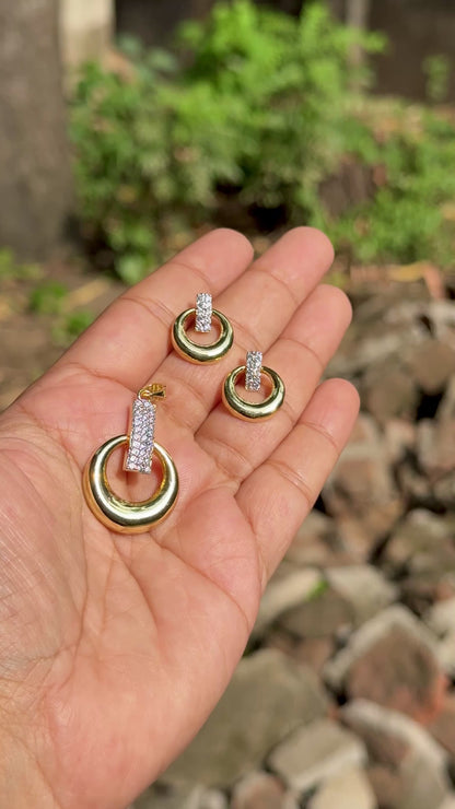 Thanga Valayam ~ Diamond replica AD Pendant set